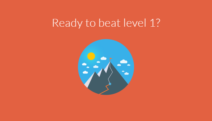 Tunelark game level screen reading Ready to beat level 1