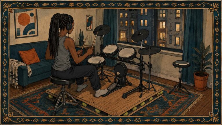 Drum Practice in an Apartment: Setup, Noise and Neighbors